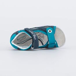 422079-21 Сандалии для мальчика из натурального нубука для мальчики синий фото №4