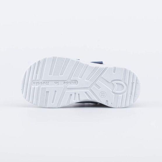 322160-22 Босоножки из натурального велюра для девочки синий фото №3