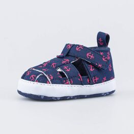 001111-11 Пинетки-сандалии для мальчика Якорь для мальчики синий