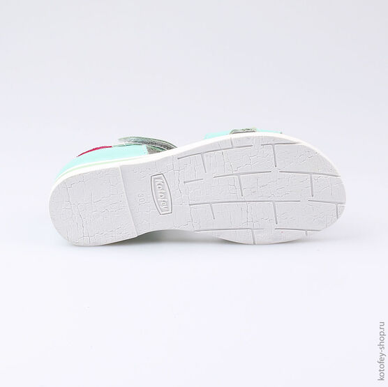 522074-21 Босоножки для девочки голубой фото №3