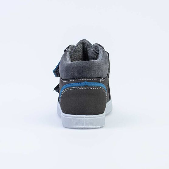 452123-31 Ботинки на липучке, байка для мальчики серый фото №5