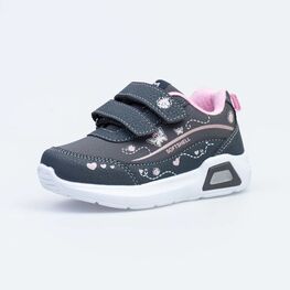 344251-74 Кроссовки для девочки сер-роз