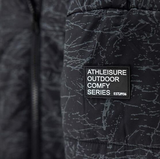 07758059-41 Дутая куртка демисезонная черно-серый для мальчики черно-серый фото №5