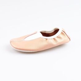 212005-04 Чешки для девочки розовый+золотистый