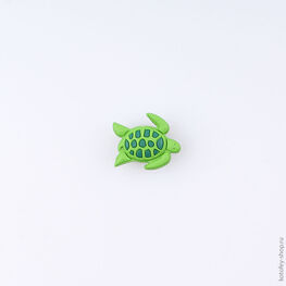 03014002-40 Украшение для обуви Черепашка маленькая для универсальные салатовый