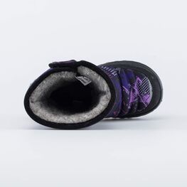 464050-49 Сапожки-дутики для девочки на липучке для девочки черный фото №4