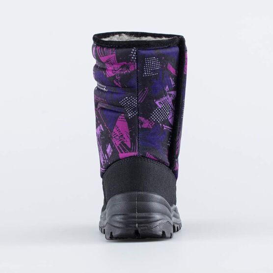 464050-49 Сапожки-дутики для девочки на липучке для девочки черный фото №5