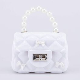 02802387-40 Детская мини сумочка Жемчуг для девочки белый