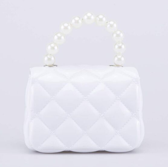 02802387-40 Детская мини сумочка Жемчуг для девочки белый фото №3
