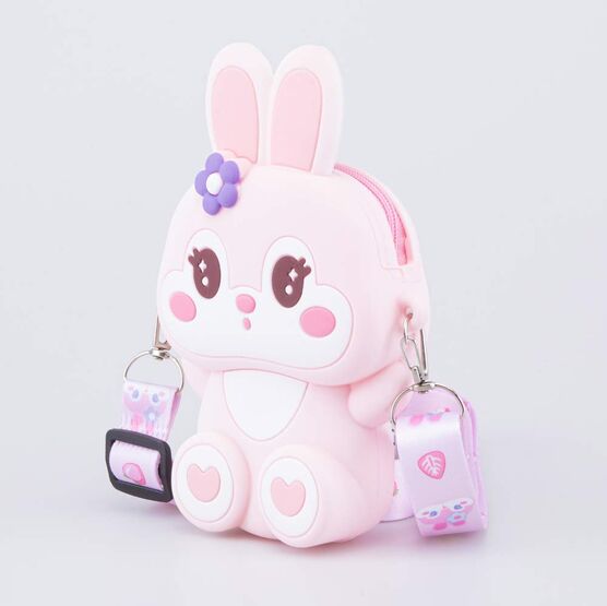 02802391-40 Силиконовая сумочка Зайчик для девочки розовый фото №2