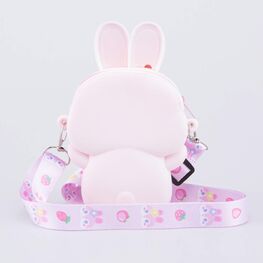 02802391-40 Силиконовая сумочка Зайчик для девочки розовый фото №3