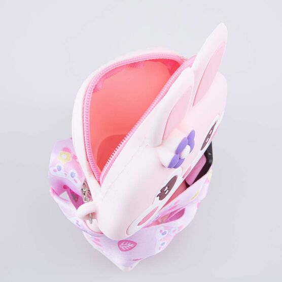 02802391-40 Силиконовая сумочка Зайчик для девочки розовый фото №4