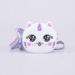 02802392-40 Силиконовая сумочка Единорожка для девочки белый