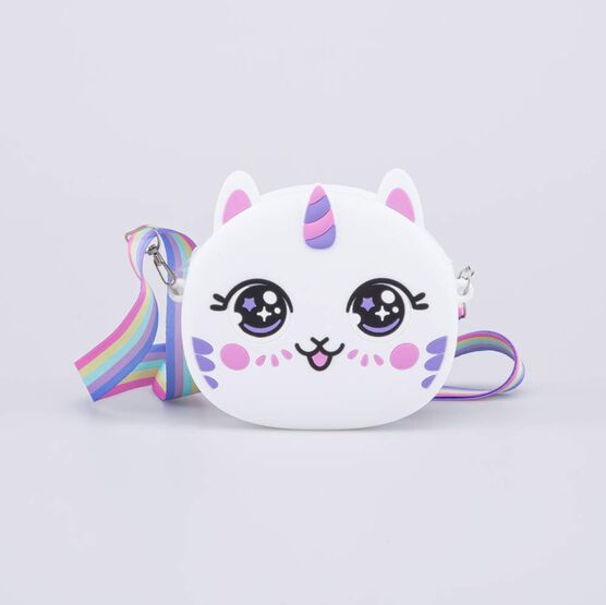 02802392-40 Силиконовая сумочка Единорожка для девочки белый