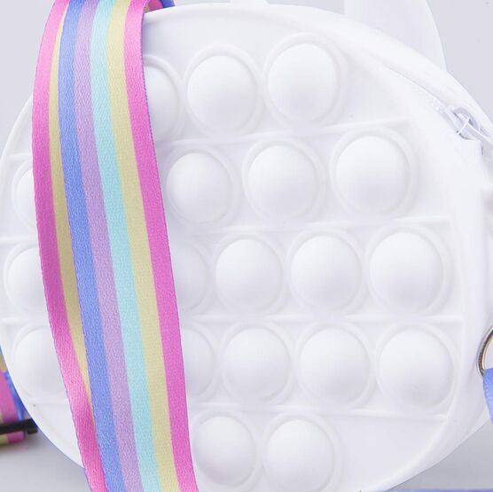 02802392-40 Силиконовая сумочка Единорожка для девочки белый фото №5