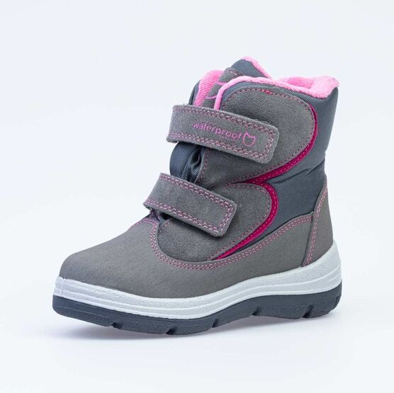 454825-42 Мембранные ботинки для девочки серый