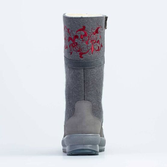 867101-41 Женские валенки с вышивкой для девочки серый фото №5