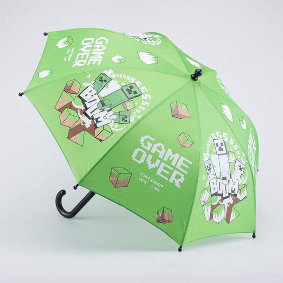 03707206-40 Зонт-трость детский Game over зеленый для мальчики зеленый