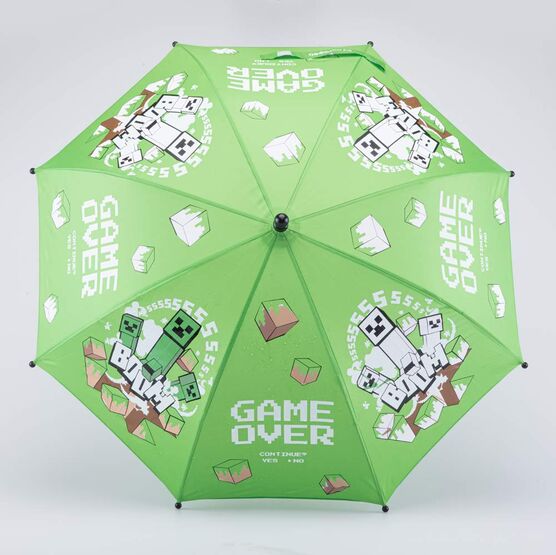 03707206-40 Зонт-трость детский Game over зеленый для мальчики зеленый фото №2
