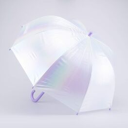 03807194-41 Зонт-трость детский Голография жемчужный для девочки жемчужный