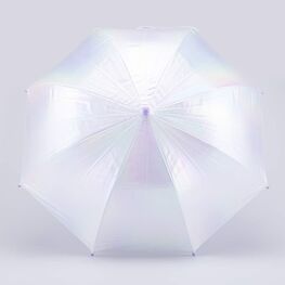 03807194-41 Зонт-трость детский Голография жемчужный для девочки жемчужный фото №2