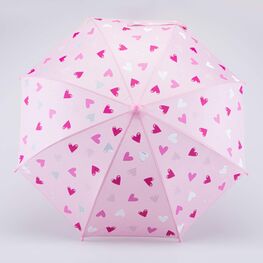 03807202-40 Зонт-трость детский Сердечки для девочки розовый фото №2