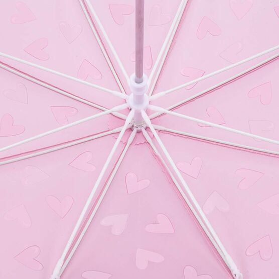 03807202-40 Зонт-трость детский Сердечки для девочки розовый фото №3