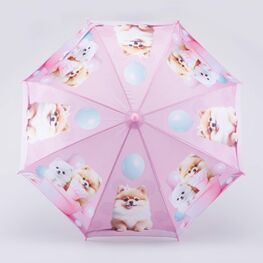 03807203-40 Зонт-трость детский Шпиц розовый для девочки розовый фото №2