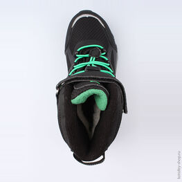 654961-41 Мембранные ботинки для мальчики чер-зел фото №4