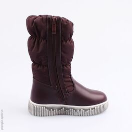 464039-41 Зимние сапожки-дутики для девочки для девочки бордовый фото №2