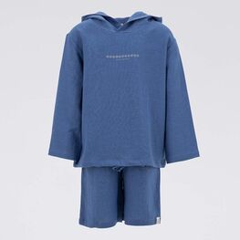 07764063-40 Костюм льняной худи + шорты джинс для мальчики джинс