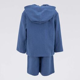 07764063-40 Костюм льняной худи + шорты джинс для мальчики джинс фото №3