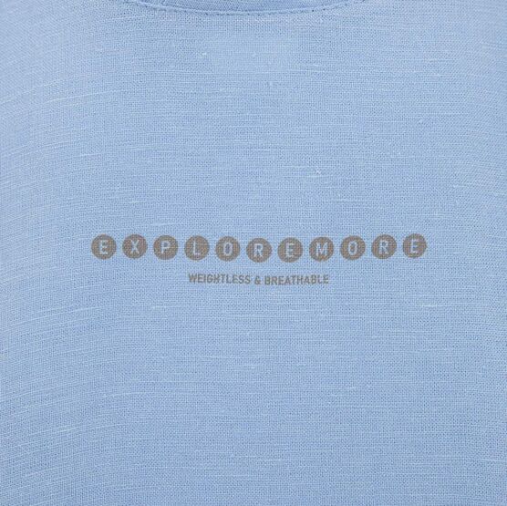 07764063-41 Костюм льняной худи + шорты голубой для мальчики голубой фото №4