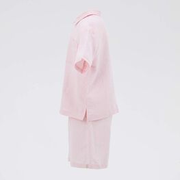 07864062-40 Комплект льняной рубашка + шорты розовый для девочки розовый фото №2