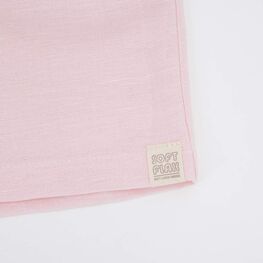 07864062-40 Комплект льняной рубашка + шорты розовый для девочки розовый фото №4