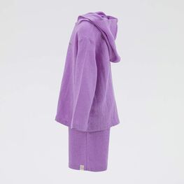 07864064-40 Костюм льняной детский ( худи и шорты ) сиреневый для девочки розовый, сиреневый фото №2