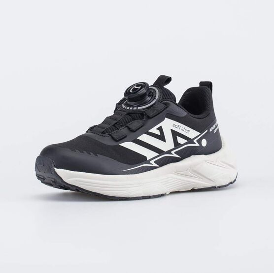 644531-11 Кроссовки с Softshell и быстрой шнуровкой для мальчики черный + бежевый