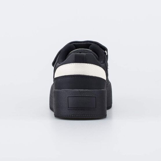 644532-11 Кеды-ботинки на высокой подошве для девочки для девочки черный + бежевый фото №5