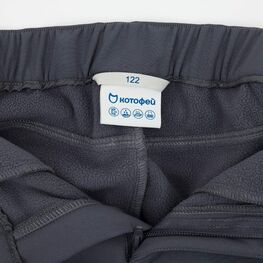 07759034-40 Утепленные брюки SoftShell + флис для мальчики темно-серый фото №3
