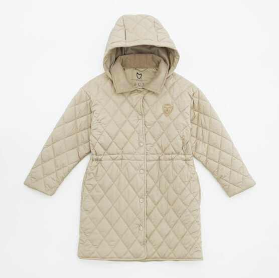 07858063-40 Пальто стеганое для девочки бежевый для девочки бежевый