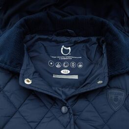 07858063-41 Пальто стеганое для девочки синий для девочки синий фото №3