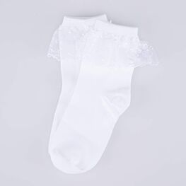 07842393-41 Носки детские хлопковые белые для девочки белый