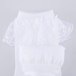 07842393-41 Носки детские хлопковые белые для девочки белый фото №2