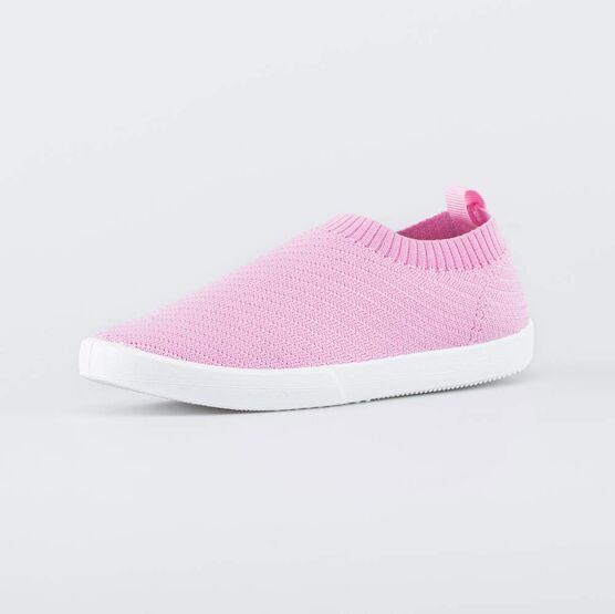 531265-12 Розовые кеды из вязаного текстиля для девочки розовый