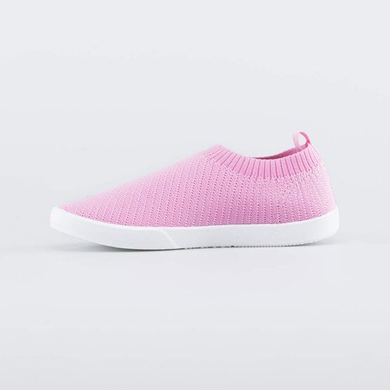 531265-12 Розовые кеды из вязаного текстиля для девочки розовый фото №2