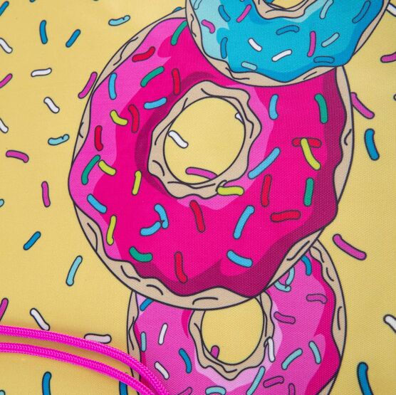 02808165-20 Мешок для сменной обуви Пончики для девочки желтый фото №4