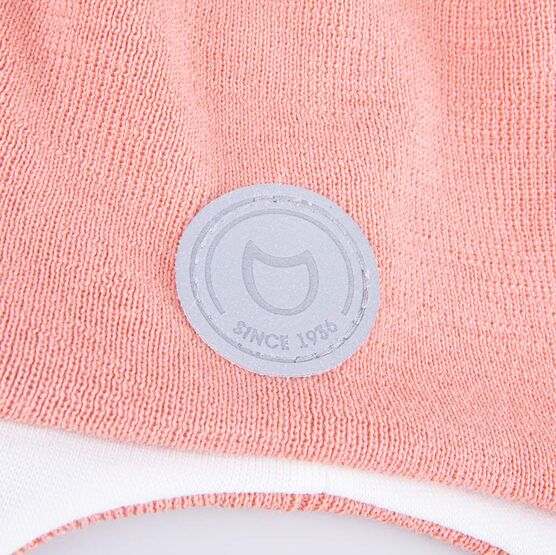 07811391-41 Шерстяная шапка на завязках Персиковый для девочки персиковый фото №3