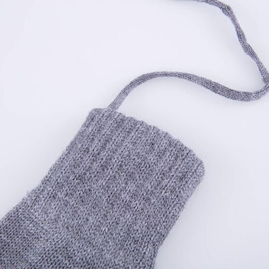 07721218-40 Перчатки детские двухслойные серо-бежевый для мальчики серый + бежевый фото №2