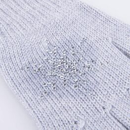 07822226-40 Перчатки детские двухслойные светло-серый для девочки светло-серый фото №3