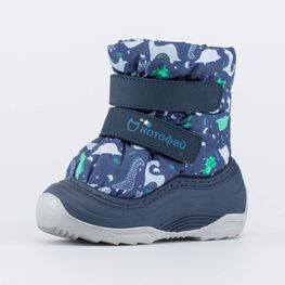 061011-40 Зимние сапожки-дутики синий для мальчики синий